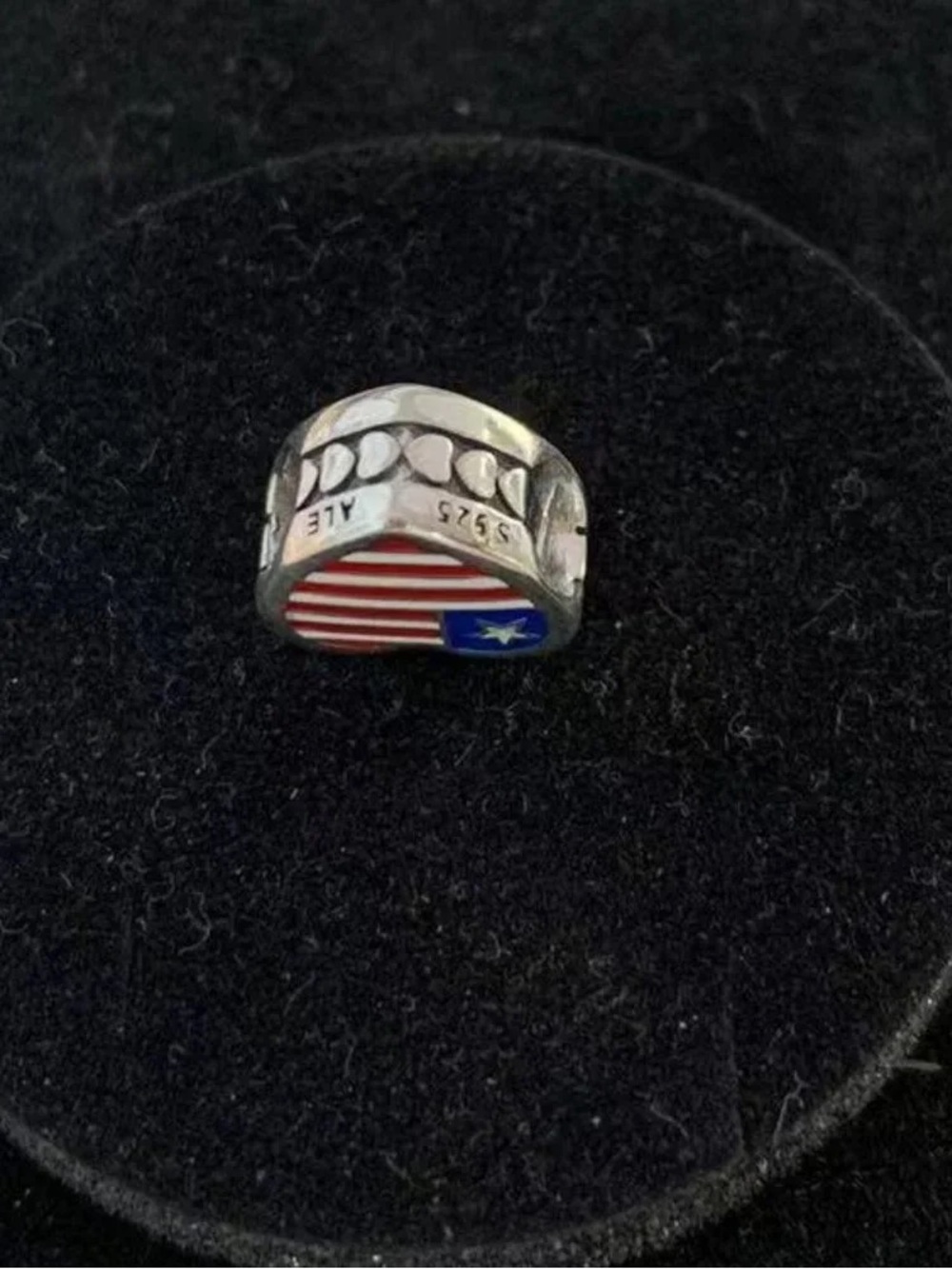 Pandora Heart Flag Enamel Charm - Red, White & Blue - Picture 3 of 3